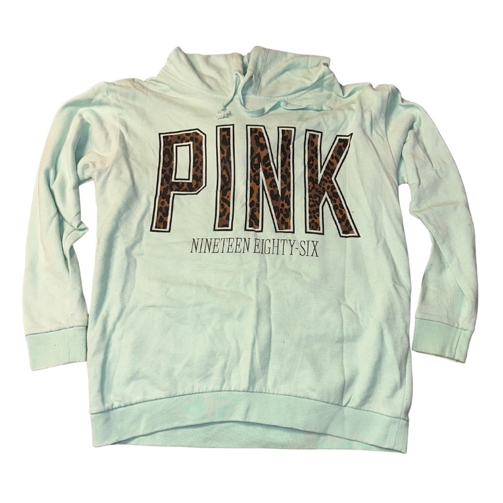 VS PINK | Blue Leopard / Cheetah Print Hoodie | Y2K 2010s Retro